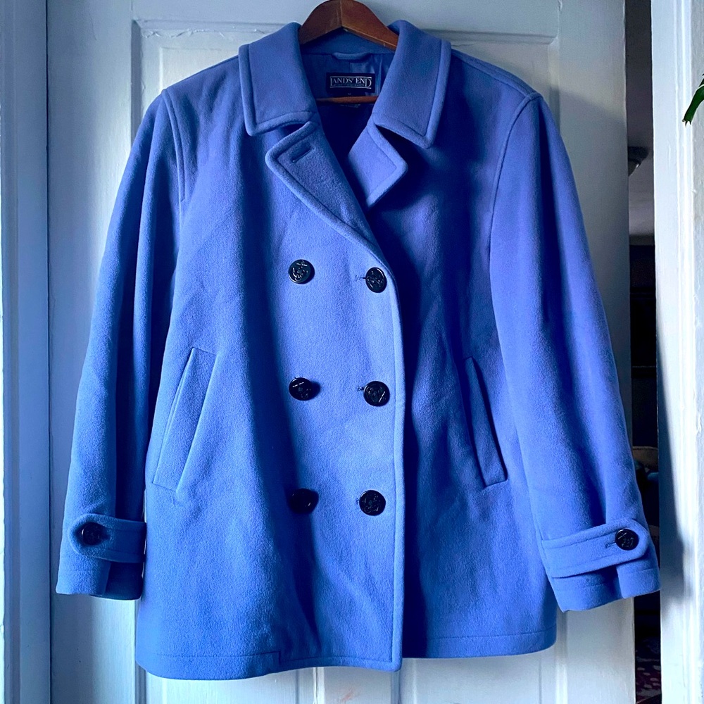 Lands’ End fully lined Wool Peacoat. Size 10-12